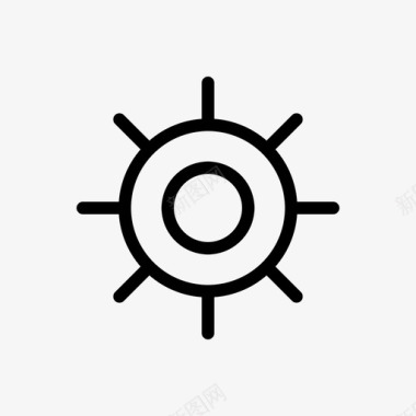 舵太阳方向盘图标图标