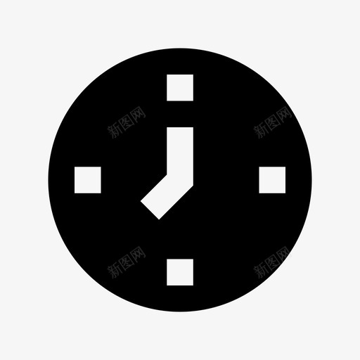 时钟计时器分钟图标svg_新图网 https://ixintu.com 分钟 商务和办公材料实心图标 小时 挂钟 指针 时钟 模拟 计时器