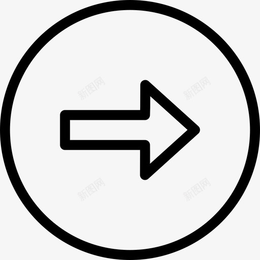 右箭头blac图标svg_新图网 https://ixintu.com blac kwhite next 右 图像 方向 方式 权限 用户需要圆线 箭头