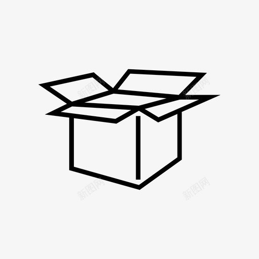 盒子纸板贴纸图标svg_新图网 https://ixintu.com 办公室 包装 地方 打开 盒子 礼品 简单 纸张 纸板 贴纸