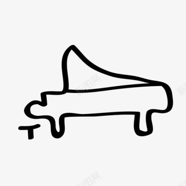 钢琴艺术钥匙图标图标