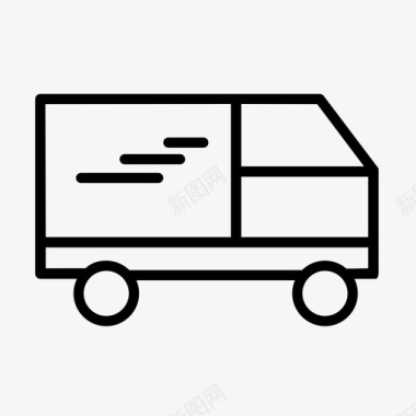 送货车卡车司机团队图标图标