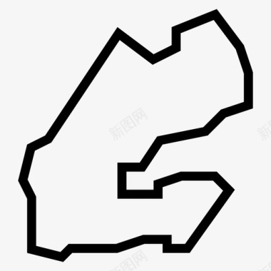 吉布提国家地图图标图标
