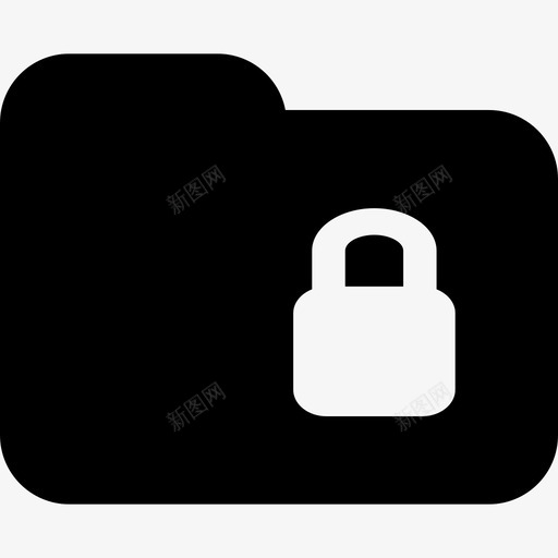 锁一个文件夹接口符号安全通用图标svg_新图网 https://ixintu.com 安全 通用 锁一个文件夹接口符号