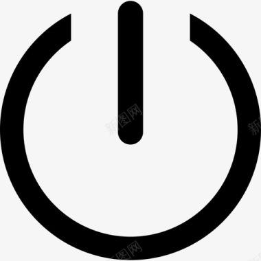 电源薄圆形符号接口商务包图标图标