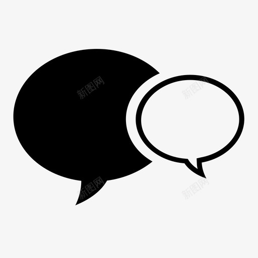 谈话对话辩论图标svg_新图网 https://ixintu.com 两个气球 对话 打电话 气球 聊天 谈话 辩论