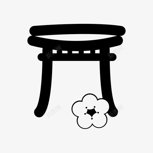 都灵文化图标svg_新图网 https://ixintu.com 文化 日本 樱花 神社 神道 花园 设计 都灵 门