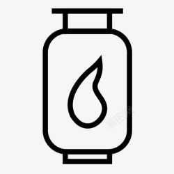用气气瓶物质钢图标高清图片