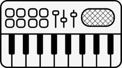 MIDI接口midi键盘合成器录音室图标高清图片