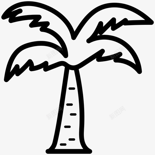 棕榈树自然公园图标svg_新图网 https://ixintu.com 公园 树木插图图标 棕榈树 植物 自然