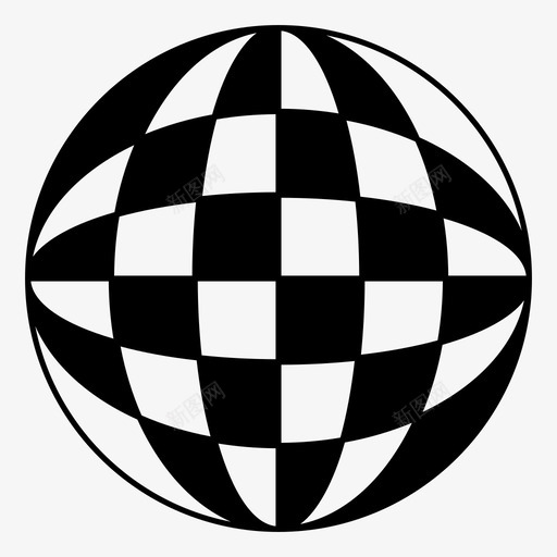 球体几何形状图标svg_新图网 https://ixintu.com 几何形状 球体