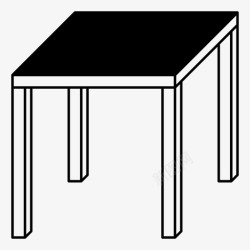 3件桌子餐厅桌子物体图标高清图片