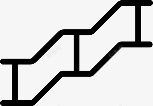两个飞行轨道技巧楼梯图标svg_新图网 https://ixintu.com 上升 两个飞行轨道 向上 户外 扶手 技巧 攀爬 栏杆 楼梯 滑板