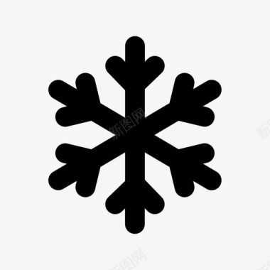 雪花冬季独特图标图标