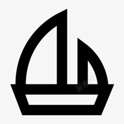 帆船项目帆船船旅行者图标高清图片