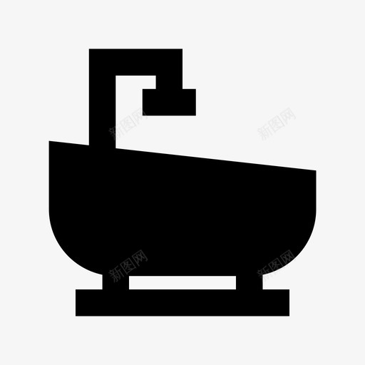 浴缸家具材质图标svg_新图网 https://ixintu.com 家具材质图标 浴缸