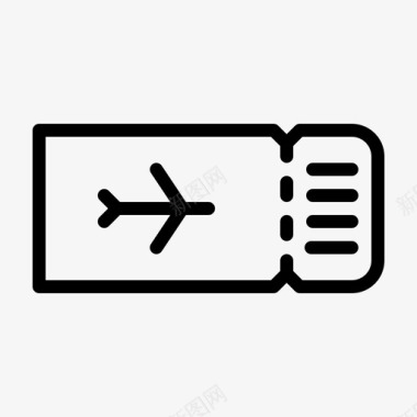 登机牌旅行机票图标图标