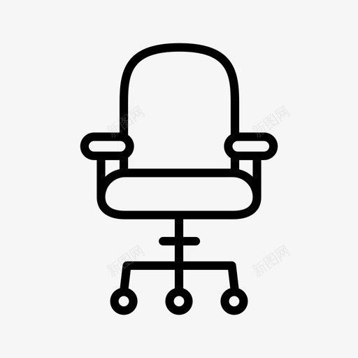 办公椅转椅坐椅图标svg_新图网 https://ixintu.com 人体工程学 办公桌 办公椅 坐椅 家具 家庭 工作 职业 转椅 隔间