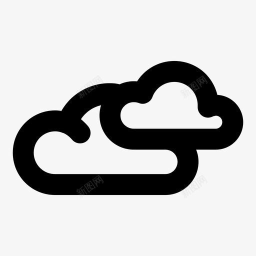 云为雨天气图标svg_新图网 https://ixintu.com 为雨 云 像棉花 在天空 多云 大自然 天气 天气轮廓大胆 天空 遮住太阳 集水员 预报