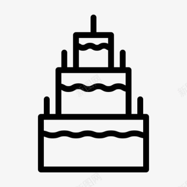 蛋糕婚礼糕点图标图标