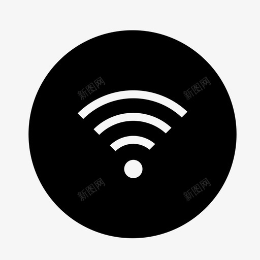 wifi黑色圆形网络图标svg_新图网 https://ixintu.com wifi 黑色圆形网络图标