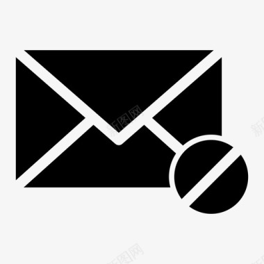 阻止电子邮件未知电子邮件垃圾箱图标图标