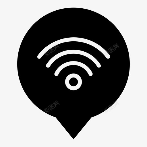 wifi浪涌流图标svg_新图网 https://ixintu.com throb wifi wsd地图标记 互联网 免费wifi 振荡 最新技术 标记 流 浪涌 连接