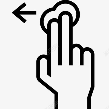 两个手指向左滑动已售出滑动图标图标