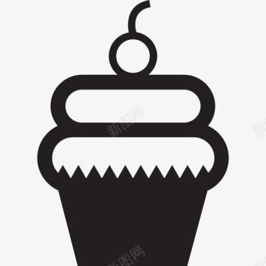 纸杯蛋糕咖啡店图标图标