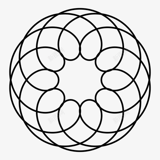 螺旋形圆形图案图标svg_新图网 https://ixintu.com 几何 图案 圆圈 圆形 开放式 抽象图案 曼陀罗 球体 网格 螺旋形 装饰性