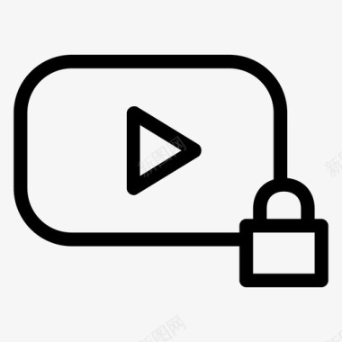 锁定视频安全密码保护图标图标