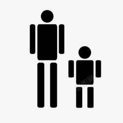 人类的形状婴儿与父母人类活动形状图标高清图片