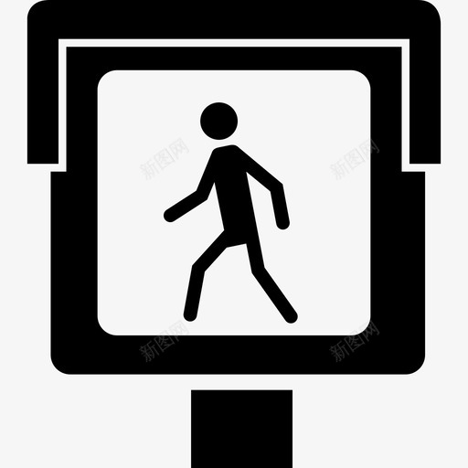 发光的街道行人信号标志信号装置图标svg_新图网 https://ixintu.com 信号装置 发光的街道行人信号 标志