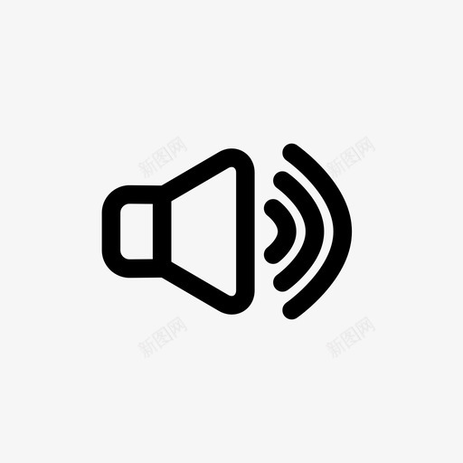 增大音量扬声器噪音图标svg_新图网 https://ixintu.com 动作 噪音 增大音量 媒体 扬声器 注意力 活动 运动 音量升高 音频