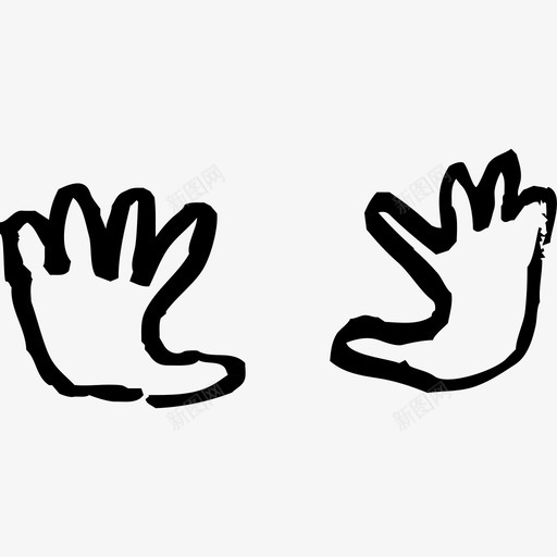 手印凌乱孩子图标svg_新图网 https://ixintu.com 儿童 儿童图标动画 凌乱 婴儿 孩子 手 手印 指纹 痕迹 线索 证据