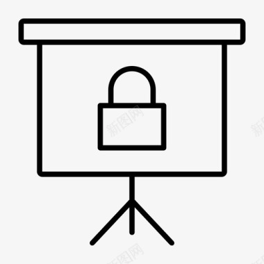 锁屏投影机安全密封图标图标