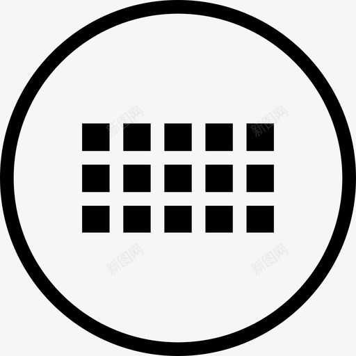 网格用户界面圆形实心卷3图标svg_新图网 https://ixintu.com 用户界面圆形实心卷3 网格