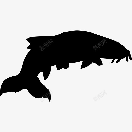 鱼的形状动物动物王国图标svg_新图网 https://ixintu.com 动物 动物王国 鱼的形状