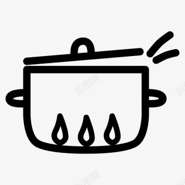 锅烤盘平底锅图标图标