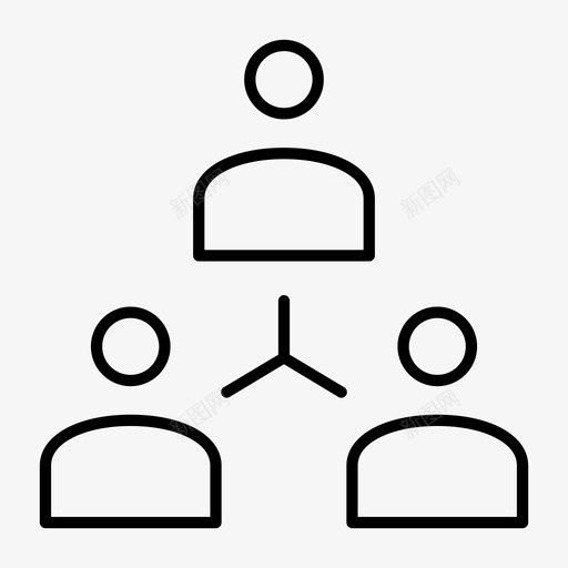 业务结构组织多用户图标svg_新图网 https://ixintu.com 业务结构 人 人群 仆从 多用户 层级 指挥 管理 组织 链 领导