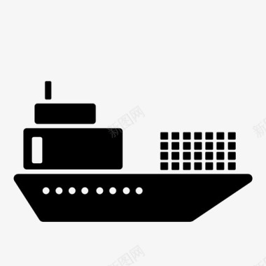 货物运输贸易船舶海运图标图标