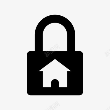 房屋安全锁房屋保险图标图标