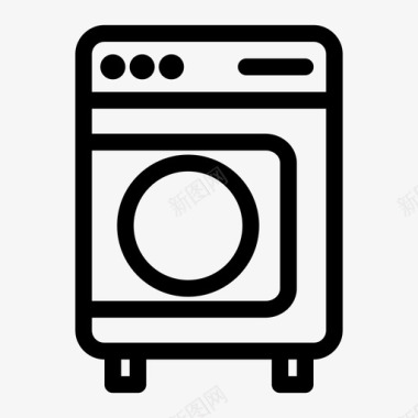 洗衣机旋转装载图标图标