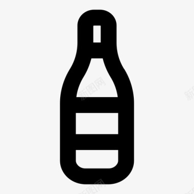 酒瓶酒液体图标图标