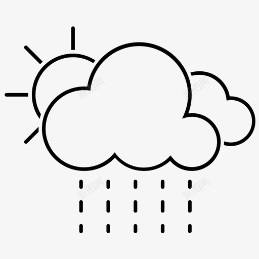 雨天气水图标svg_新图网 https://ixintu.com 伞 天气 水 洪水 淋浴 潮湿 降水 降雨 隐藏 雨