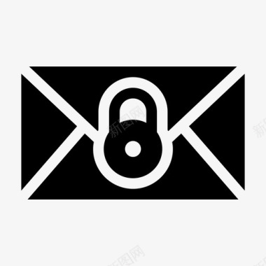 锁定电子邮件安全挂锁保护图标图标