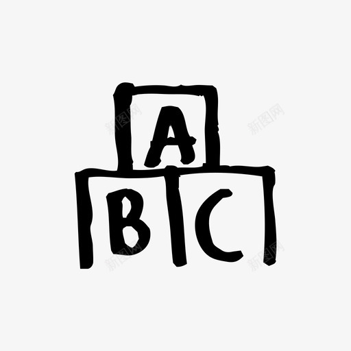 abc立方体动画的子图标svg_新图网 https://ixintu.com abc立方体 动画的子图标