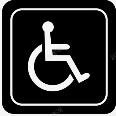 残疾人标志标志信号装置图标图标