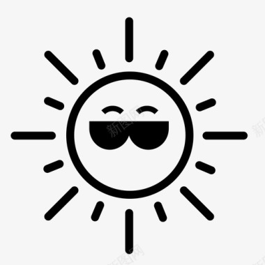 太阳镜视觉夏季图标图标