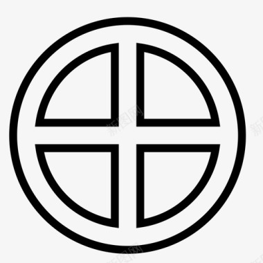 太阳十字仪式基督教图标图标
